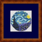 Van Gogh Starry Night Miniature Cross Stitch Art Product Image 2