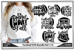 Football Svg Bundle, Game Day Vibes Svg, Football Mom Shirt Product Image 1