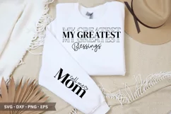 My Greatest Blessings SVG - Mother's Day Sleeve T shirt Desi Product Image 1