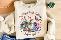 This Witch needs Caffeine Before Spells Svg | Halloween Svg Product Image 1