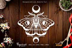 Magical, Boho Butterfly with Two Moons SVG Product Image 1