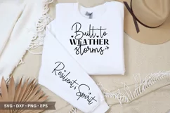 Built to Weather Storms SVG -Strong Woman Sleeve T shirt Product Image 1