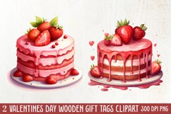 Valentines Day Dessert Clipart, Valentines Day PNG Product Image 1