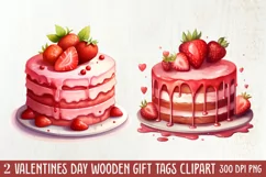 Valentines Day Dessert Clipart, Valentines Day PNG Product Image 1