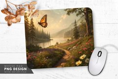 Whimsical Forest Retreat Mouse Pad PNG Design Product Image 1