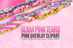 Glam Pink Tears Clipart Product Image 1