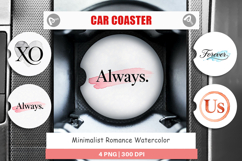 Minimalist Romance Car Coaster Product Image 1