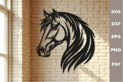 Horse Head SVG Design| Laser cut, Cricut, Silhouette Product Image 1