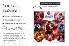 Valentine Romantic Couple Clipart, Valentines day PNG Product Image 2