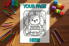 Editable 8.5 x 11 coloring page mockup Product Image 2