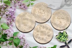 Happy Easter Glowforge Scoring SVG Product Image 5