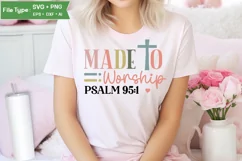 Made To Worship SVG Design | Christian SVG | Jesus SVG Product Image 1