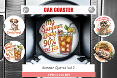 Car Coaster Summer Quote Product Image 1