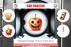Halloween Vintage Treats Car Coaster Product Image 1