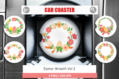 Car Coaster Easter Wreath Product Image 1