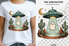 UFO ghost png design for T-shirts Product Image 1