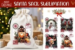 Winter Santa Sack Sublimation, Cozy Christmas Gift Bag Print Product Image 1