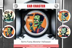 Car Coaster Halloween Retro Monster Product Image 1