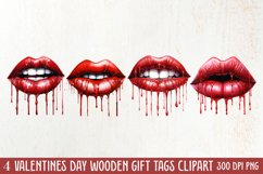 Gothic Valentines Day Clipart, Valentine Skeleton Product Image 1