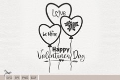Valentines balloons svg files for cricut Product Image 1