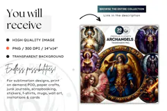 Archangels round clipart PNG, Christian angel clipart Product Image 2