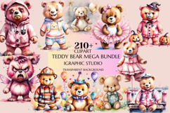 Teddy Bear Mega Bundle, Animals Clipart, Woodland Animal Png Product Image 1