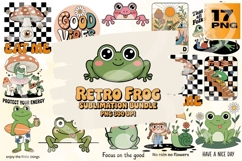 Retro Frog PNG Sublimation Bundle 17 Product Image 1