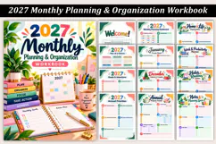 2027 Monthly Planning & Organization Workbook Product Image 1