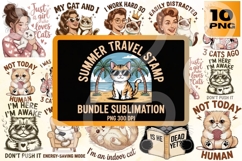 Sassy Cat Mom PNG Bundle Product Image 1