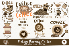 Vintage Morning Coffee Png Bundle Product Image 1