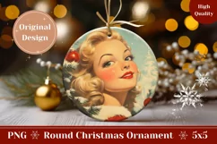 Vintage Christmas Ornament, Retro Christmas Ornament Design Product Image 1