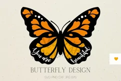 Butterfly SVG - Butterfly Clipart, You Are Beautiful PNG Product Image 1