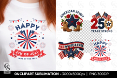 American Spirit Patriotic Clipart Sublimation PNG Product Image 1