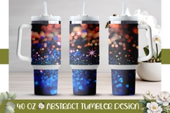 Blue Tumbler Design, Glitter 40 Oz Tumbler Template Product Image 1