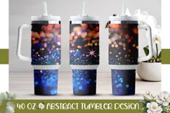 Blue Tumbler Design, Glitter 40 Oz Tumbler Template Product Image 1
