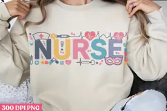 Nurse PNG, Mardi Gras Sublimation PNG Product Image 1