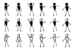 Stick Figure Vector Set #1 Product Image 1
