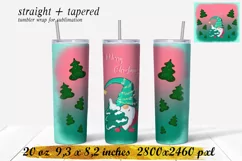 Christmas gnomes tumbler design,20 oz skinny tumbler Product Image 1
