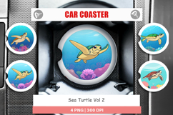 Car Coaster Sea Turtle Product Image 1