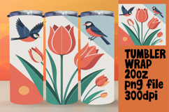 Personalized Tumbler Artwork , Birds Product Image 1