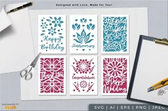 Set of Flower Card Cover for Birthday, Wedding, Anniversary Product Image 1