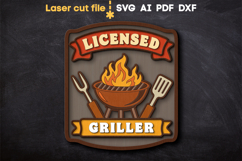 Licensed Griller SVG laser cut files for Glowforge Product Image 1