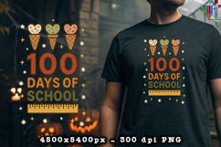 100 Days of School Ice Cream PNG Product Image 2