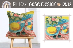 Summer Pillow Case, Flowers Pillow Sublimation Design Product Image 1