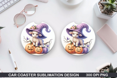 Lamb Car Coaster Sublimation| Halloween Coaster PNG Product Image 1