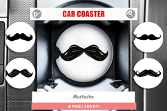 Car Coaster Mustache Product Image 1