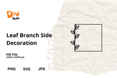 Leaf Branch Side Decoration Product Image 1