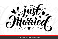 Just Married SVG, Wedding Sign SVG Cut File Product Image 1