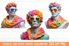 Colorful God Greek Statues Sublimation, Watercolor Clipart Product Image 1