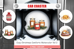 Cozy Christmas Comforts Car Coaster Product Image 1
